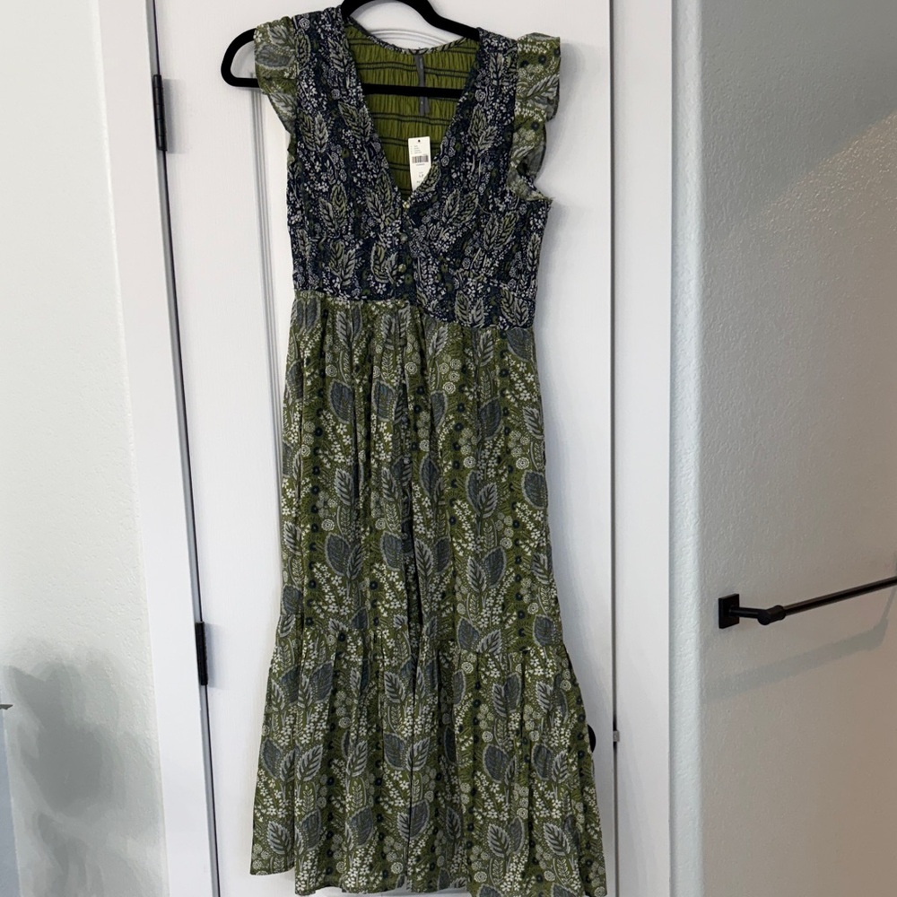 NWT Anthropologie Peregrine Midi Dress Small Petite